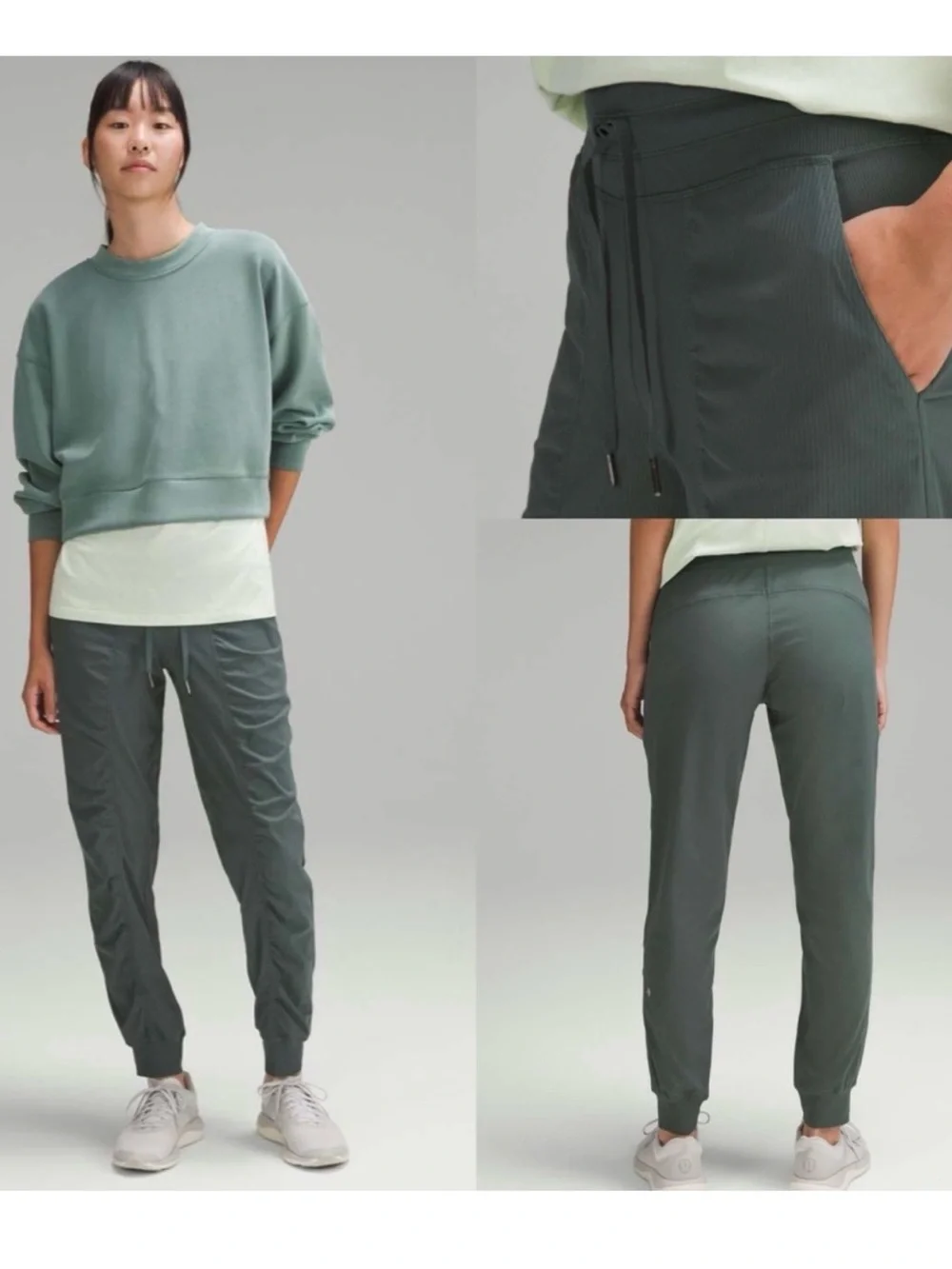 Lululemon Dance Studio Mid-Rise Jogger Dark Forest Sz 14 28” Inseam